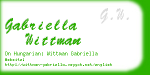 gabriella wittman business card